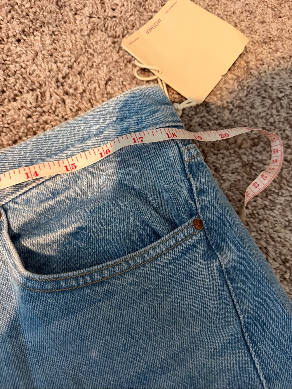 NWT MOTHER SNACKS! Lemon Twist Sneak Jeans Munchies Size 34 Wide Leg - Picture 12 of 12